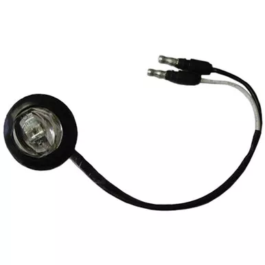 .75 Inch Bulkhead Amber LED With Clear Lens & Rubber Grommet